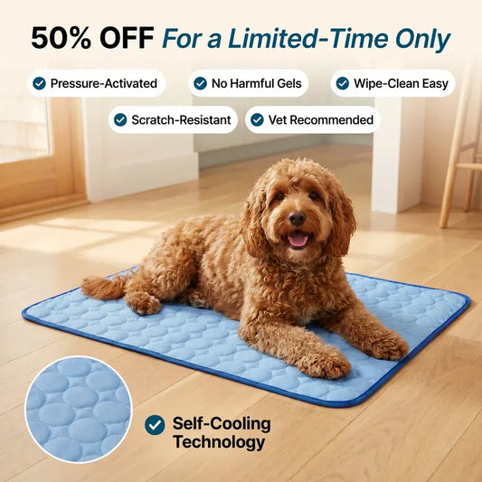 🐾 Instant Cooling Mat for Dogs—No Gel, Water, or Electricity Needed
