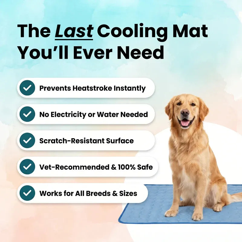 🐾 Instant Cooling Mat for Dogs—No Gel, Water, or Electricity Needed
