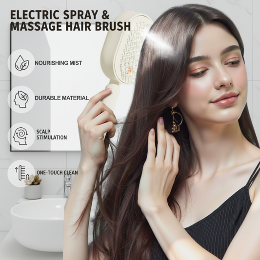 🥳2026 HOT SALE🥳Electric Hairbrush with Spray & Massage